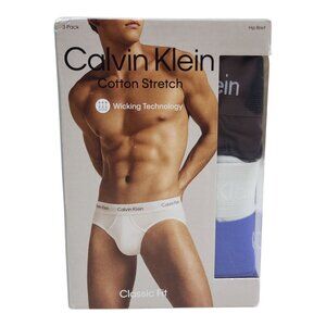 Calvin Klein Cotton Stretch Classic Fit Hip Briefs 3pk  2XL Wicking Technology
